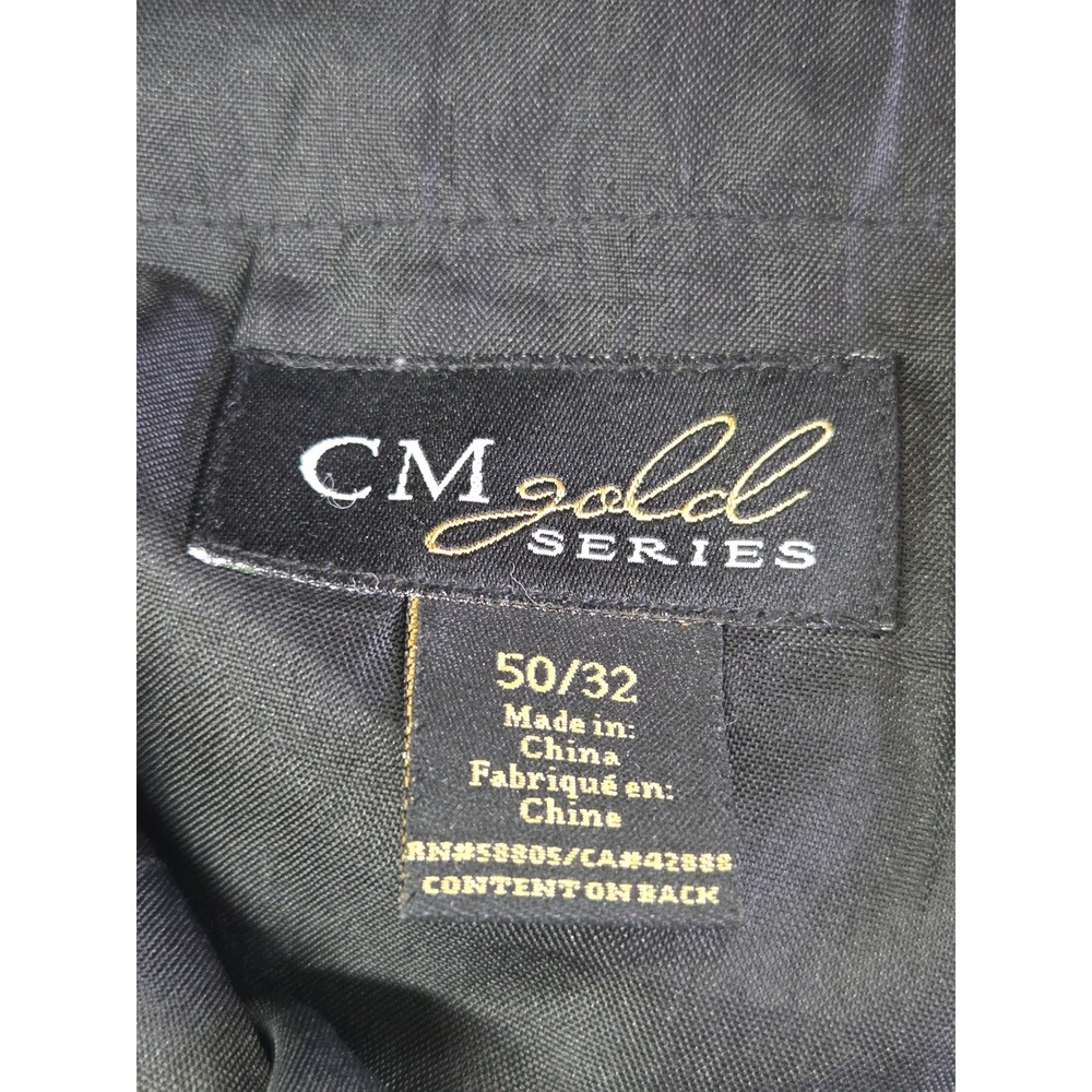 CM Gold Series Mens Navy Blue Dress Pants Flat Front 50x32 Big & Tall Polyester - Picture 6 of 11